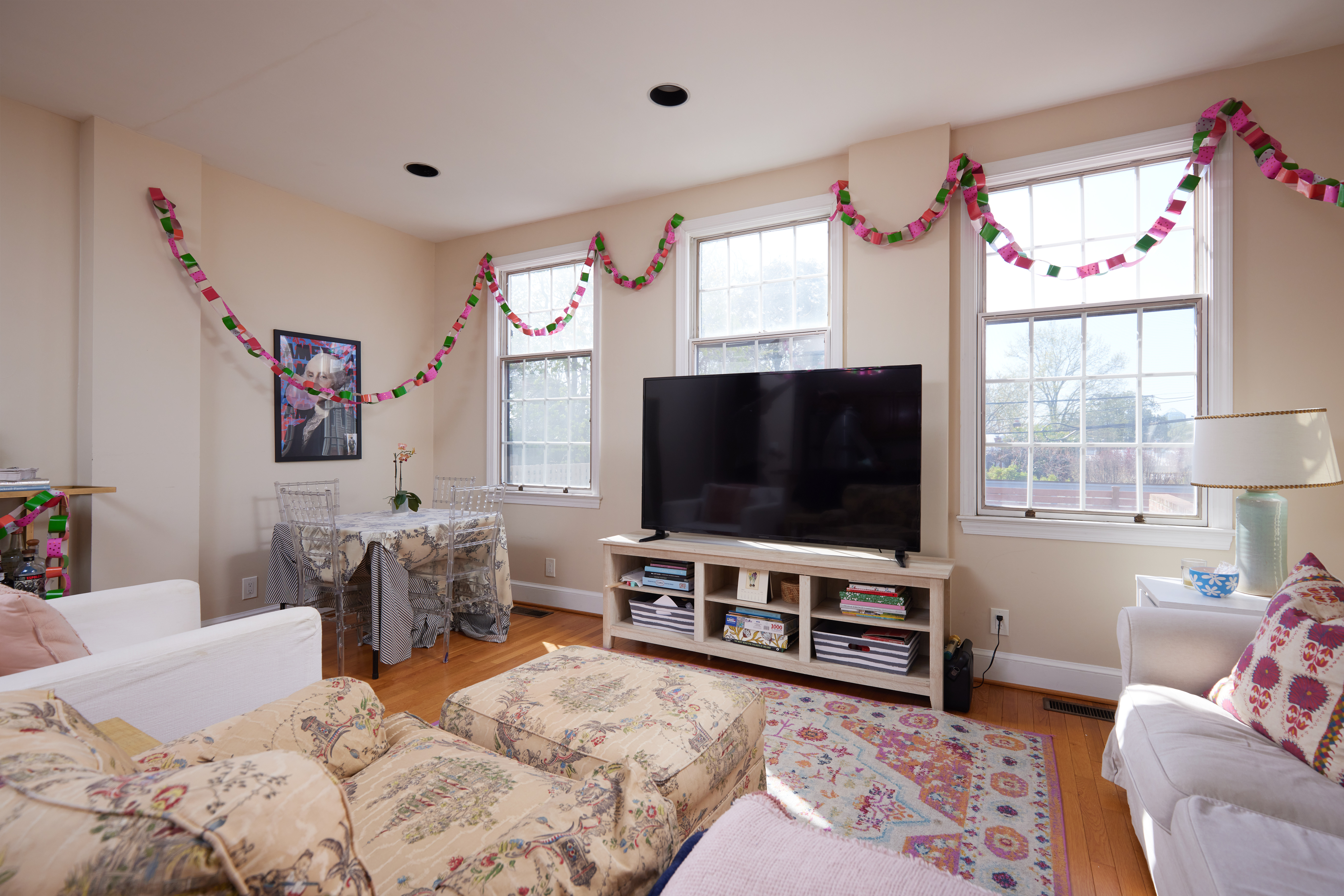 3420 R Street Northwest Washington, DC 20007 - Photo 10 of 53 a living room with furniture and a flat screen tv