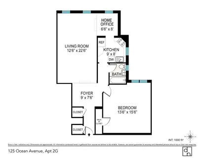 $700,000 | 125 Ocean Avenue, Unit 2G | Prospect Lefferts Gardens