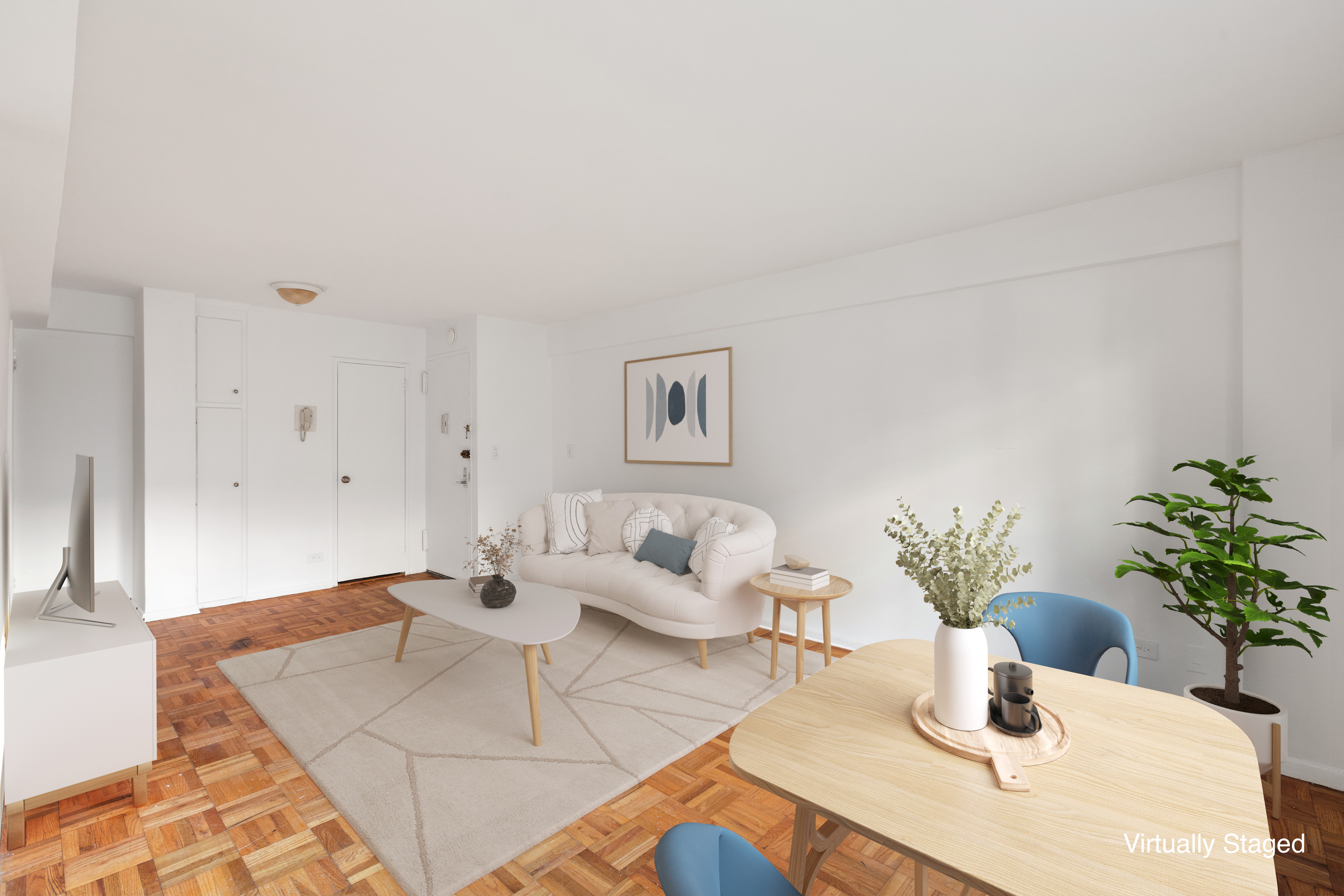 335 East 51st Street, Unit 6G Manhattan, NY 10022 - Photo 7 of 12 a living room with furniture plant and a potted plant