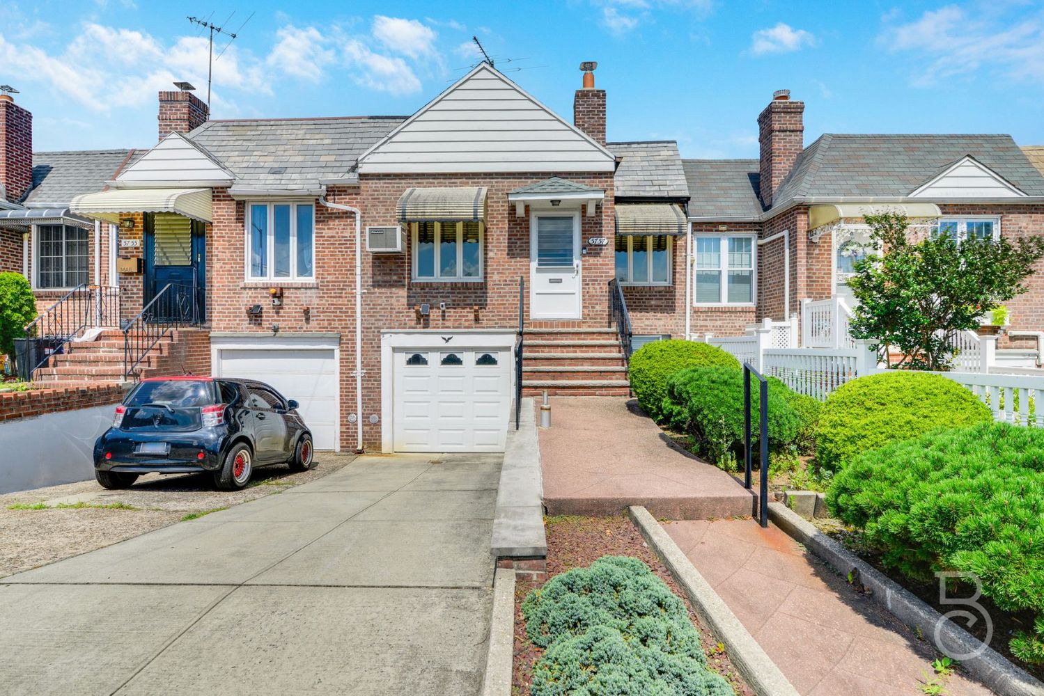 a car parked in front of house