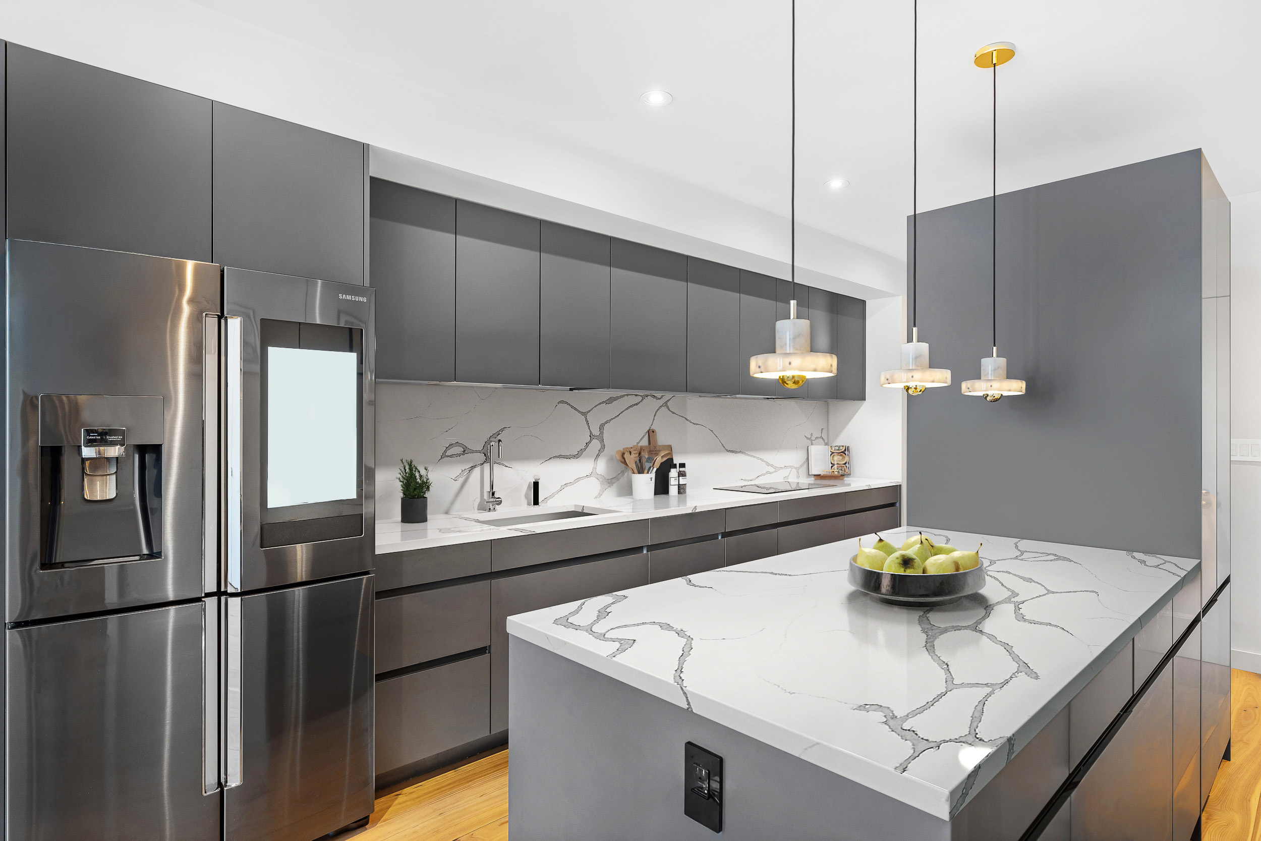 28 Old Fulton Street, Unit 5K Brooklyn, NY 11201 - Photo 4 of 19 a kitchen with a sink a refrigerator and a stove