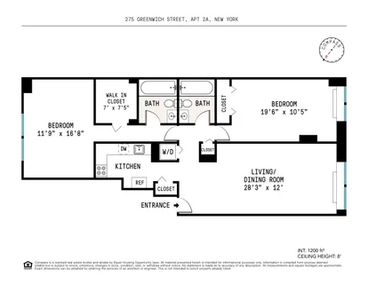 $1,625,000 | 275 Greenwich Street, Unit 2A | TriBeCa