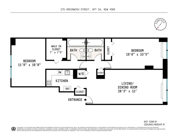 $1,575,000 | 275 Greenwich Street, Unit 2A | TriBeCa