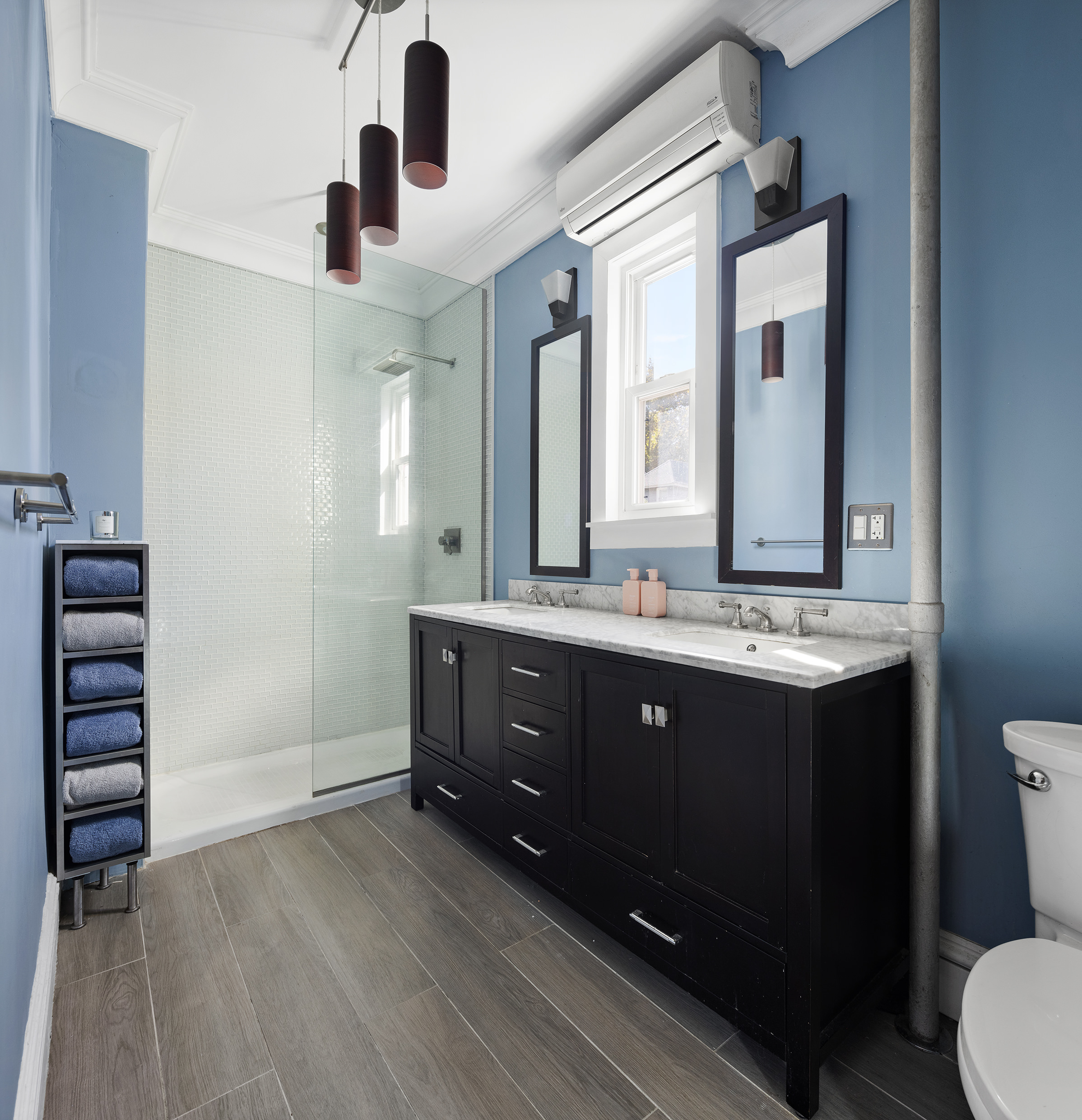 462 Westminster Road Brooklyn, NY 11218 - Photo 15 of 18 a bathroom with a double vanity sink and mirror