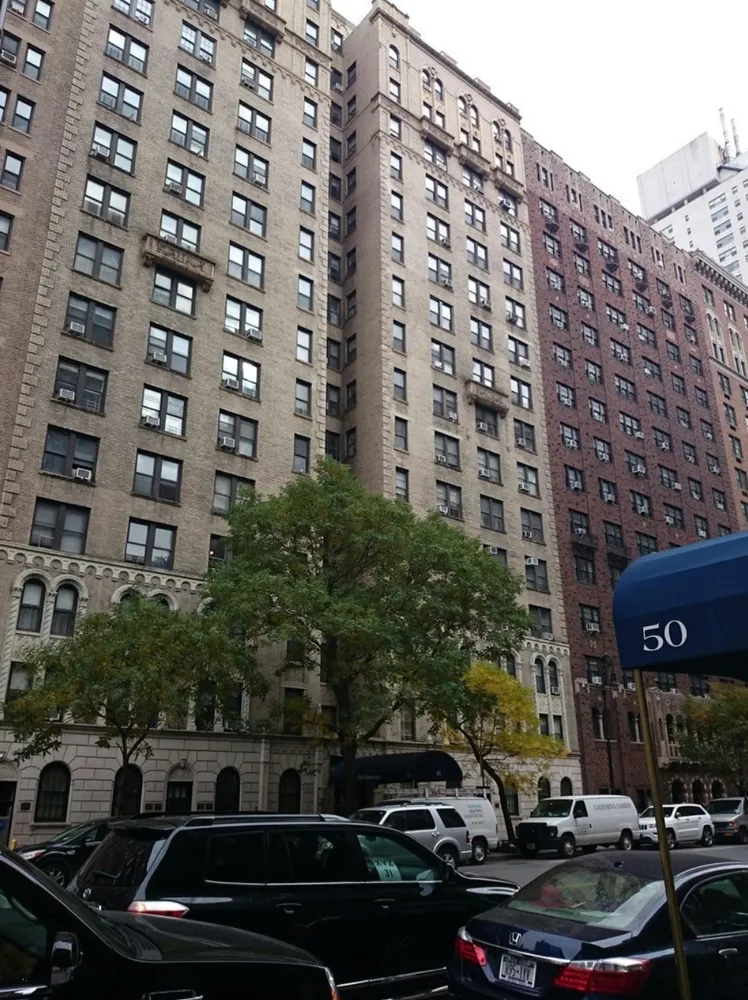 a car parked in front of a building