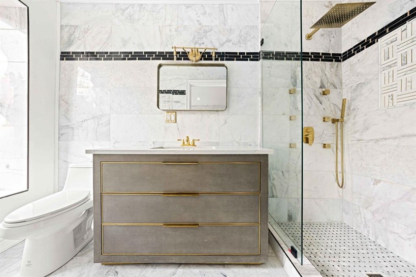 308 Clifton Place Brooklyn, NY 11216 - Photo 23 of 41 a bathroom with a shower