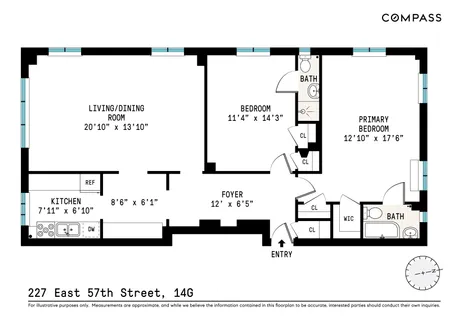 $975,000 | 227 East 57th Street, Unit 14G | Midtown East