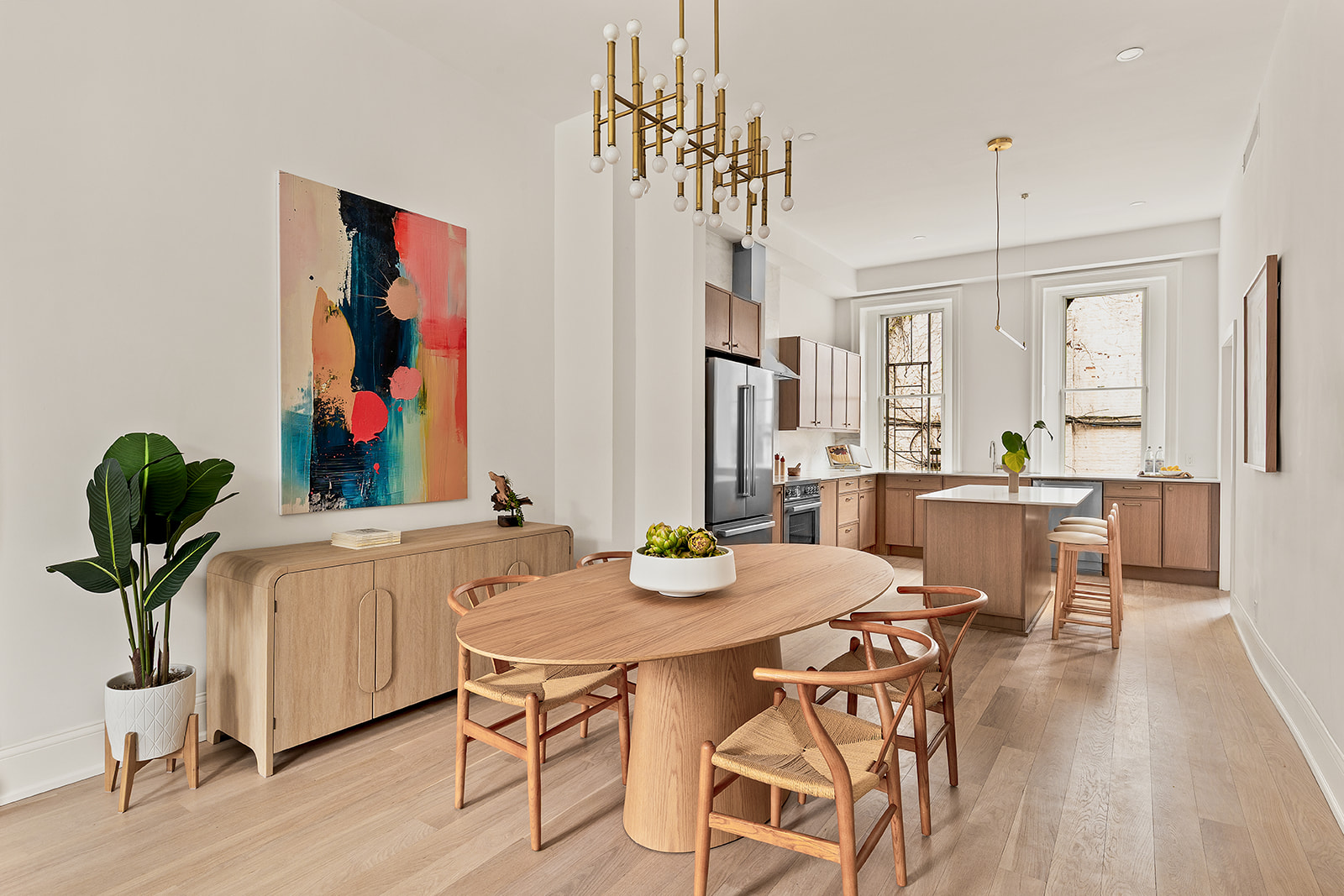 109 2nd Place Brooklyn, NY 11231 - Photo 3 of 26 a view of a dining room with furniture window and wooden floor