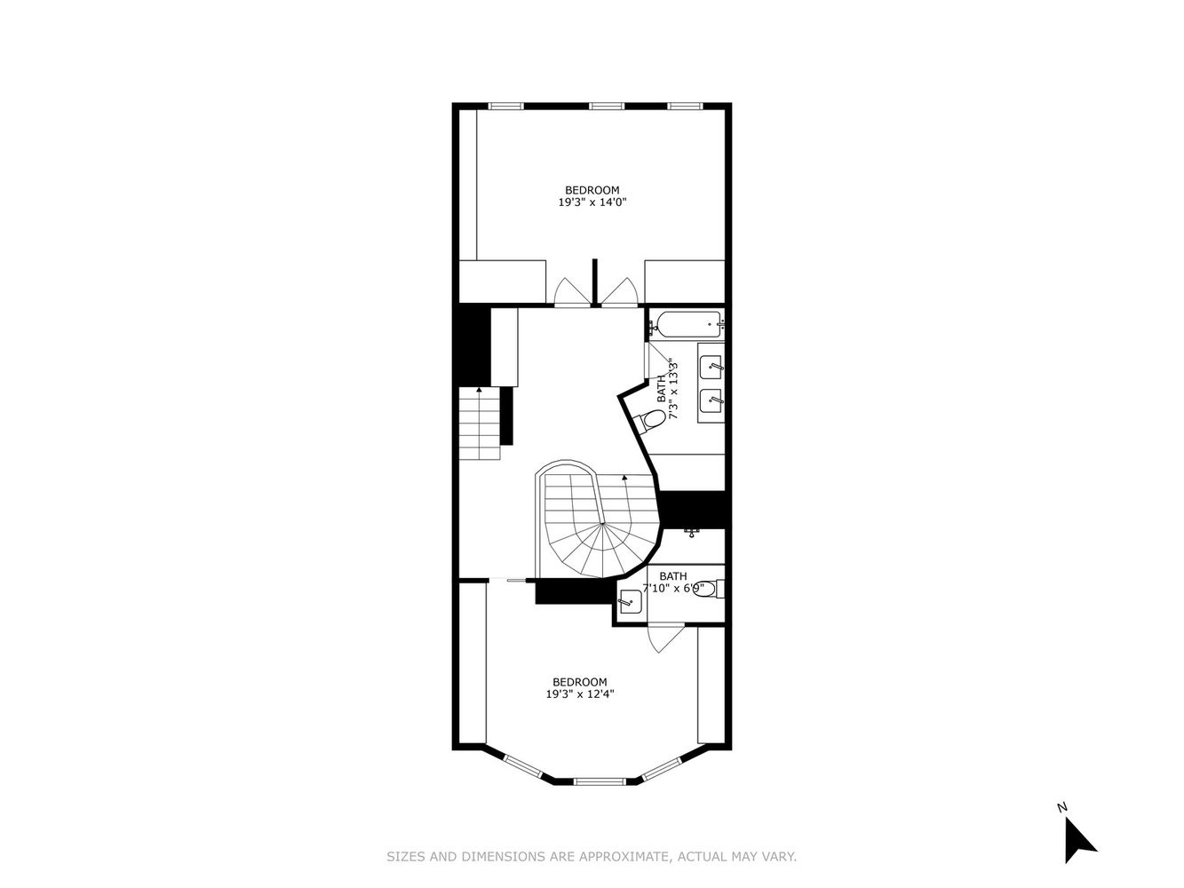 a picture of a room with a bench and a picture