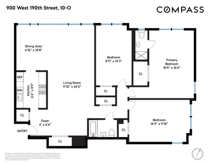 $1,200,000 | 900 West 190th Street, Unit 10O | Hudson Heights