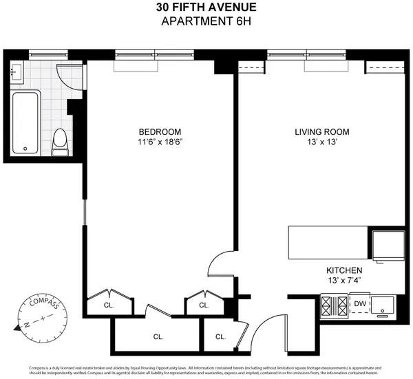 $1,400,000 | 30 5th Avenue, Unit 6H | Greenwich Village