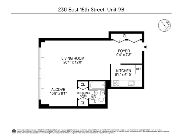 $550,000 | 230 East 15th Street, Unit 9B | Gramercy