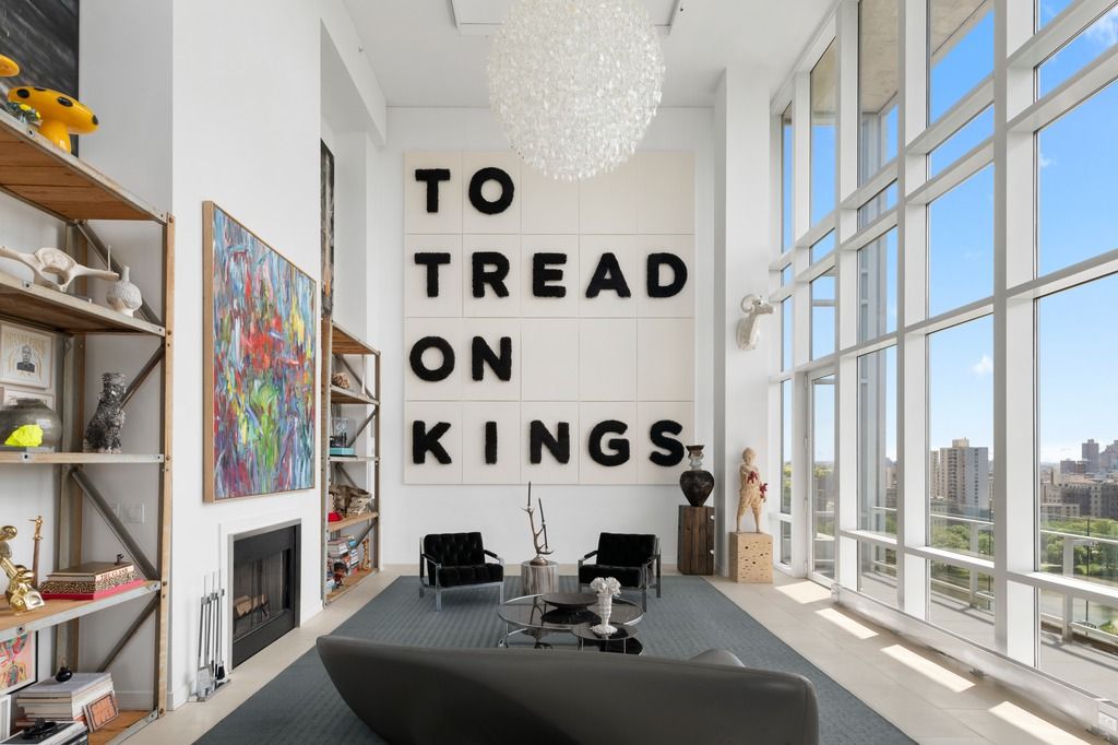 a view of living room with furniture and decor