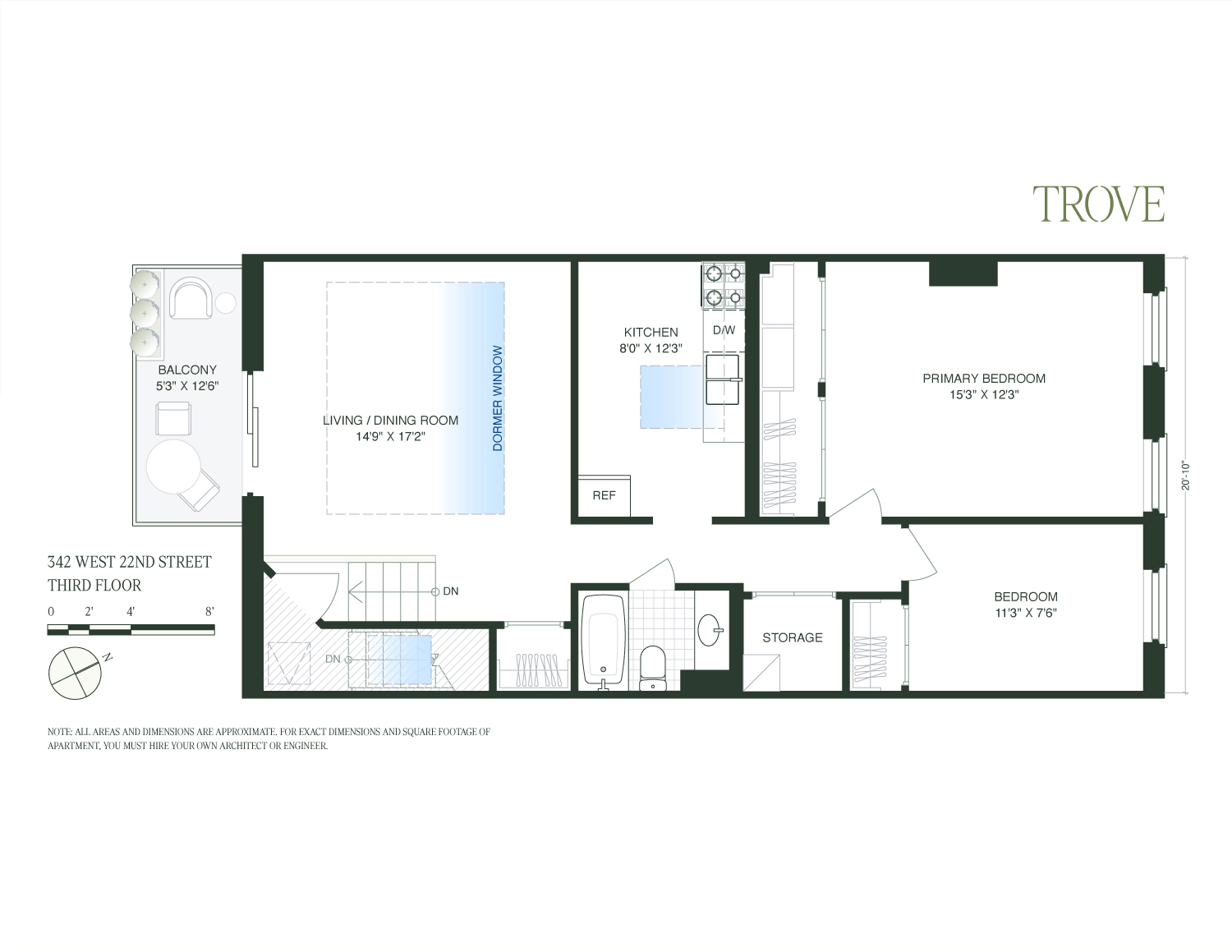 342 West 22nd Street, Unit 3 Manhattan, NY 10011 - Photo 11 of 11 a picture of a floor plan