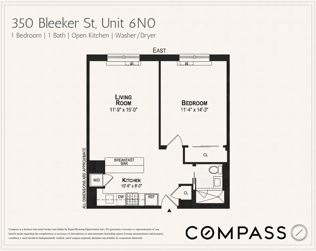 $1,550,000 | 350 Bleecker Street, Unit 6N | West Village