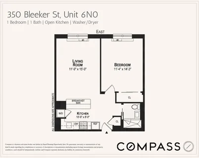 $1,550,000 | 350 Bleecker Street, Unit 6N | West Village