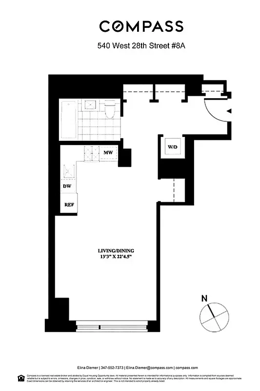 540 West 28th Street, Unit 8A Manhattan, NY 10001 - Photo 12 of 12 a picture of a room with a floor and white wall