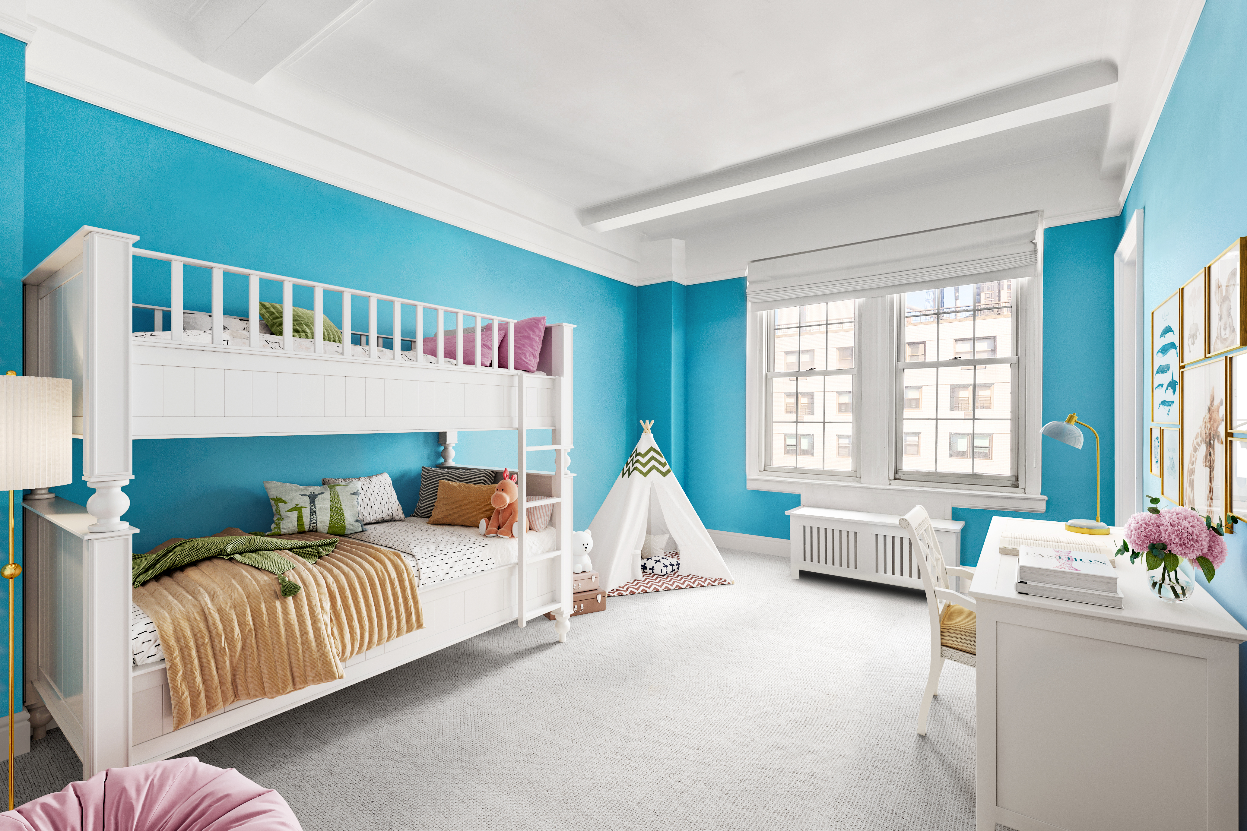 410 East 57th Street, Unit 15B Manhattan, NY 10022 - Photo 12 of 17 a living room with furniture and a large window