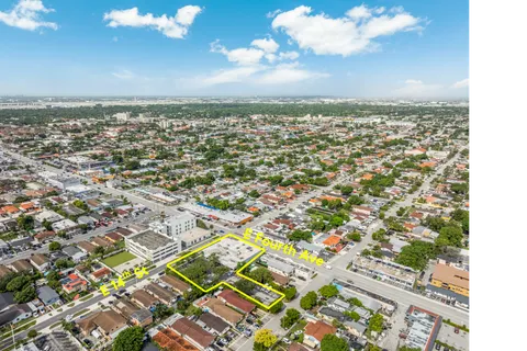 an aerial view of multiple house