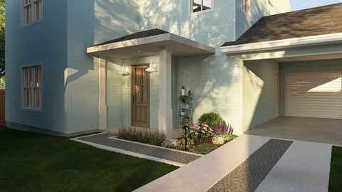 a front view of a house