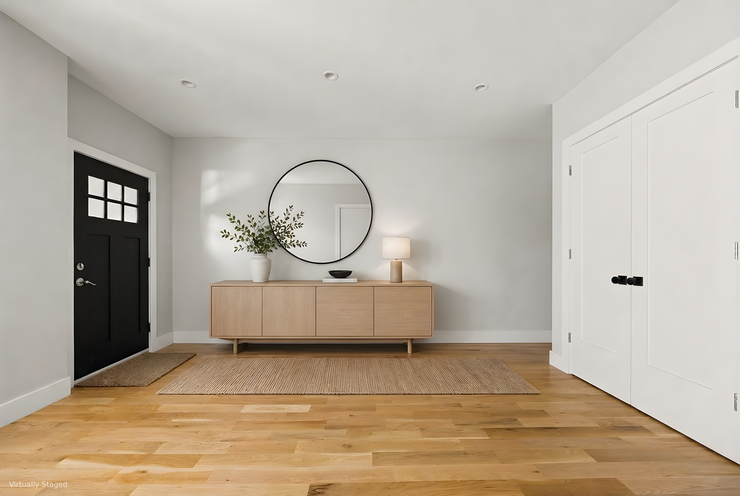 695 Monroe Street, Unit 1 Brooklyn, NY 11221 - Photo 4 of 15 a living room with furniture and a mirror