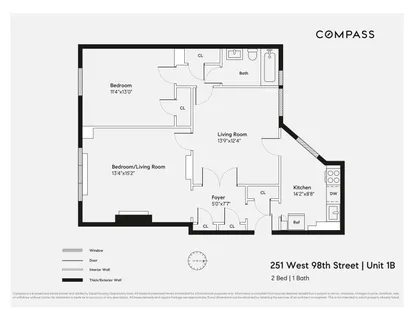 $980,000 | 251 West 98th Street, Unit 1B | Upper West Side