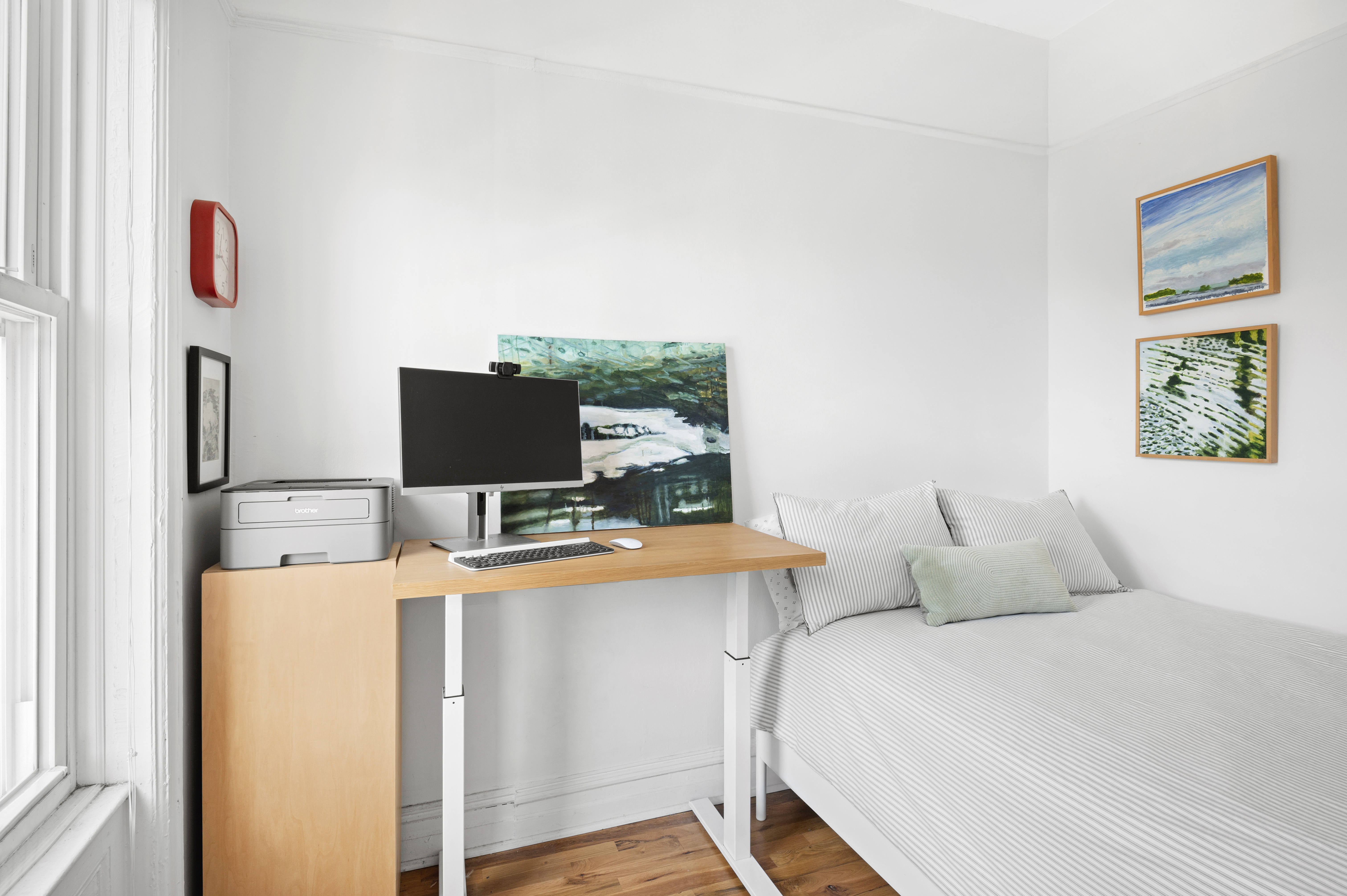 185 East 31st Street Brooklyn, NY 11226 - Photo 18 of 23 a bedroom with a bed and a computer on a table