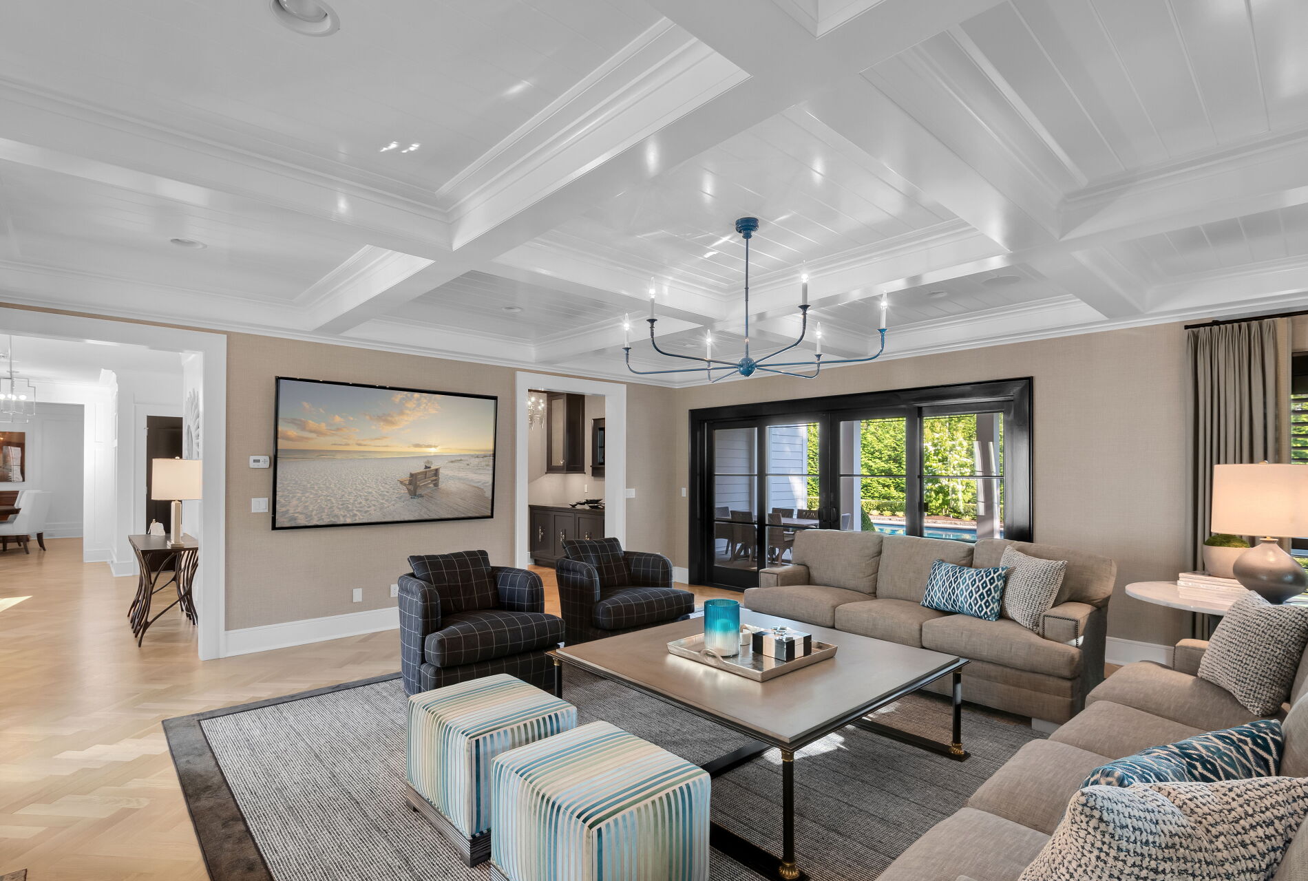 838 Seneca Road Franklin Lakes, NJ 07417 - Photo 16 of 92 a living room with furniture and a chandelier