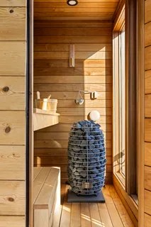 a view of a balcony with a door