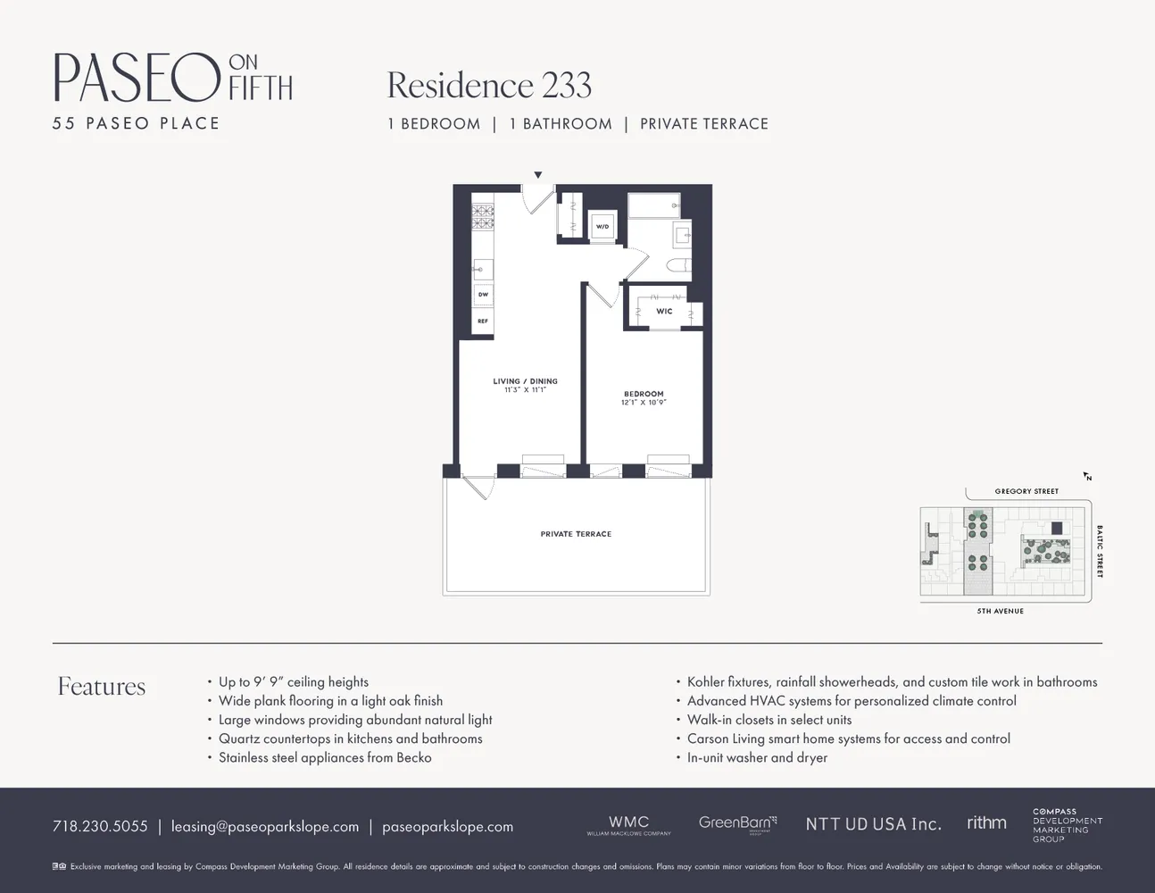 $5,450 | 55 Paseo Place, Unit 233 | Park Slope
