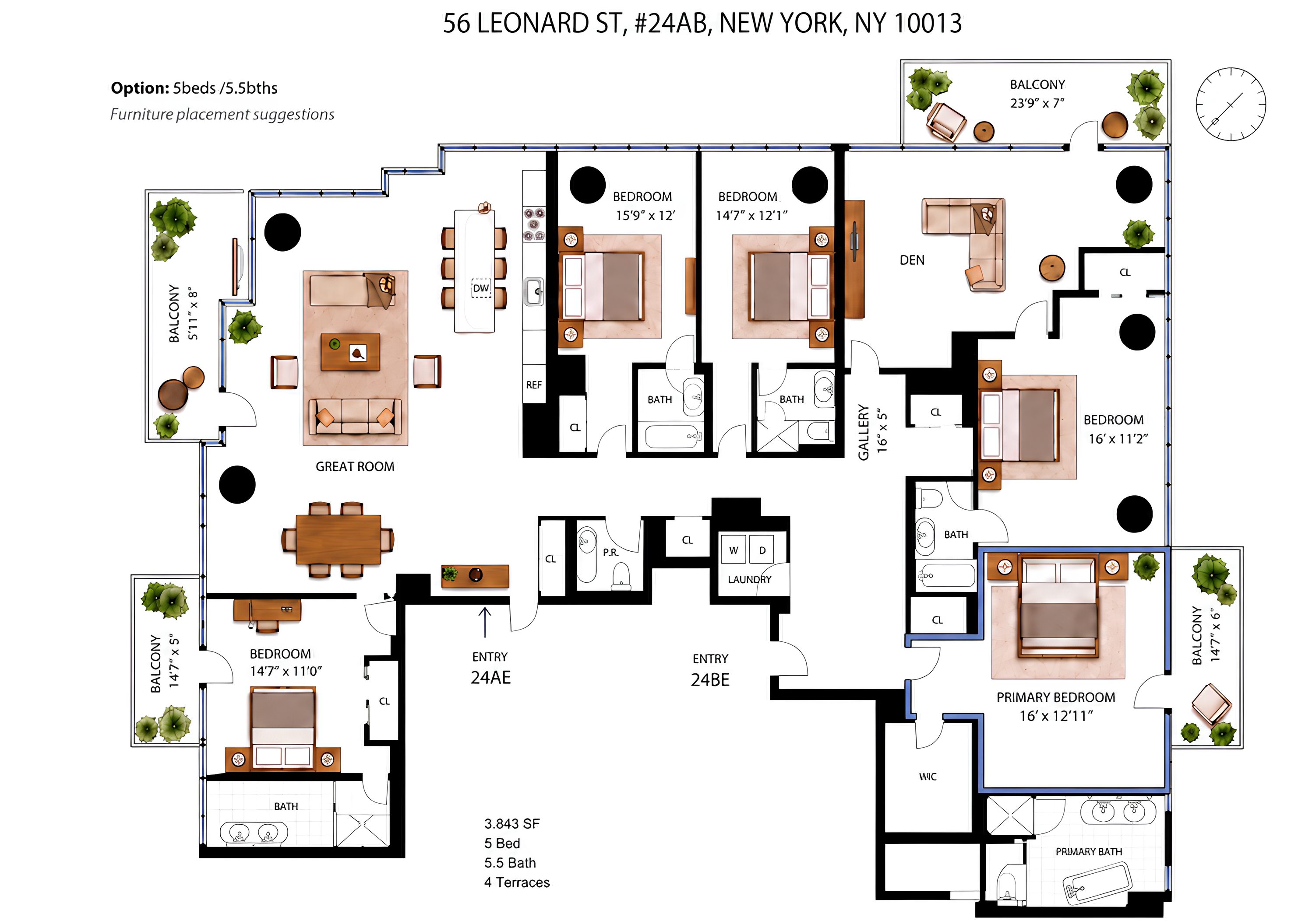 56 Leonard Street, Unit 24AB EAST Manhattan, NY 10013 - Photo 20 of 21