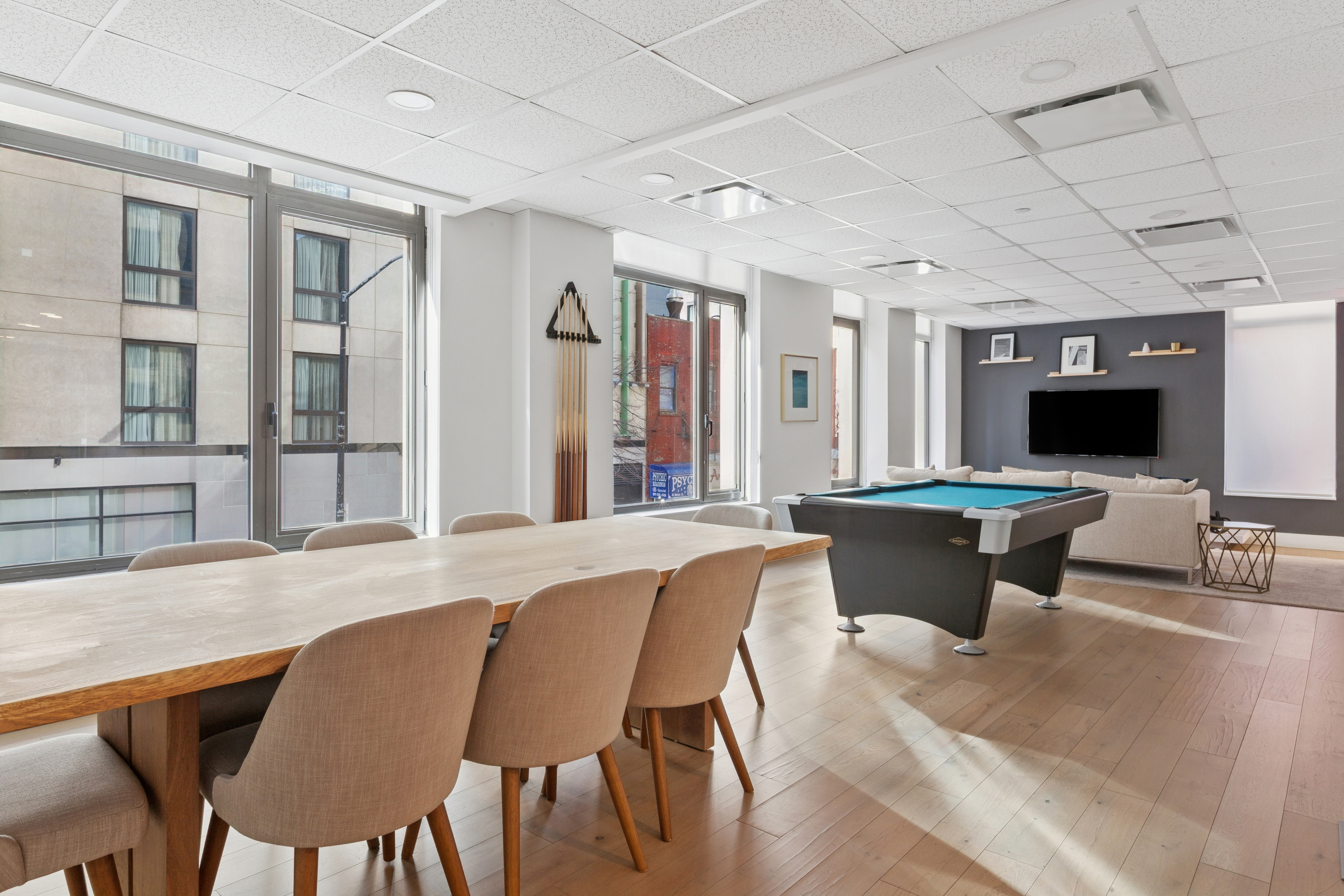 319 Schermerhorn Street, Unit 19B Brooklyn, NY 11217 - Photo 12 of 13 a view of a dining room with furniture window and wooden floor