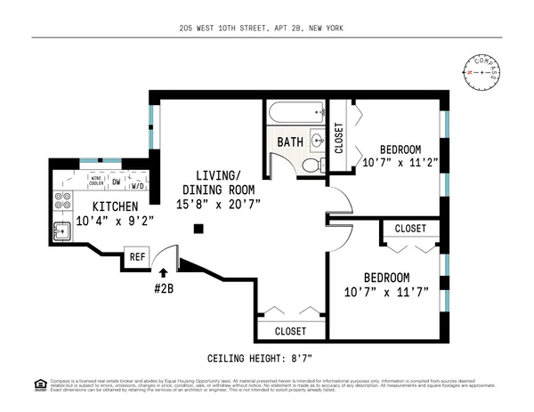 $6,800 | 205 West 10th Street, Unit 2B | West Village