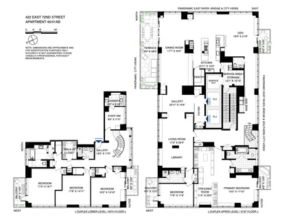 $8,950,000 | 422 East 72nd Street, Unit 40B/41AB | Lenox Hill