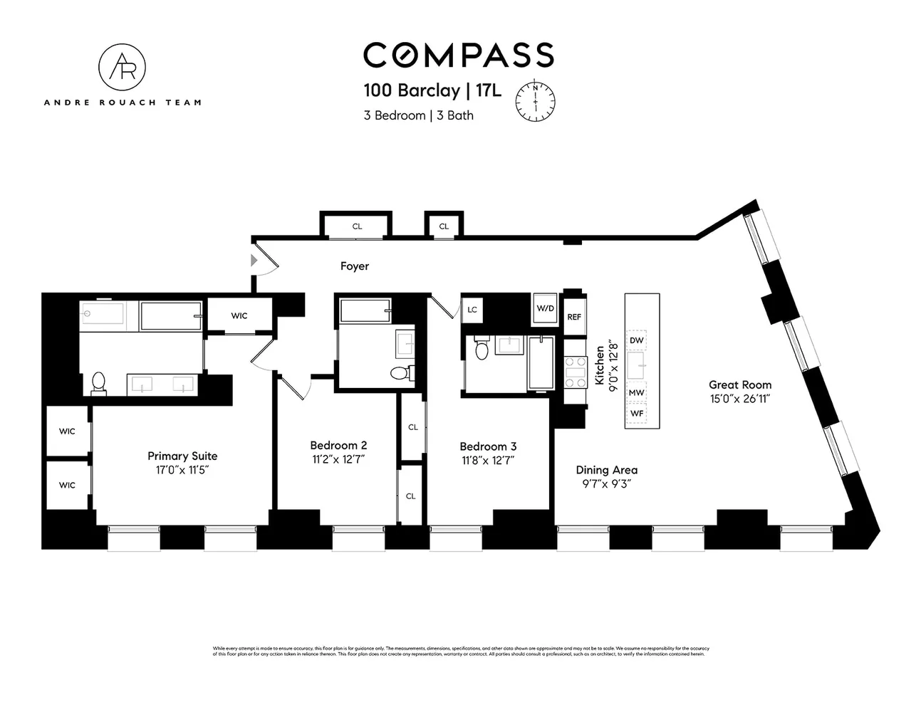 $3,950,000 | 100 Barclay Street, Unit 17L | TriBeCa
