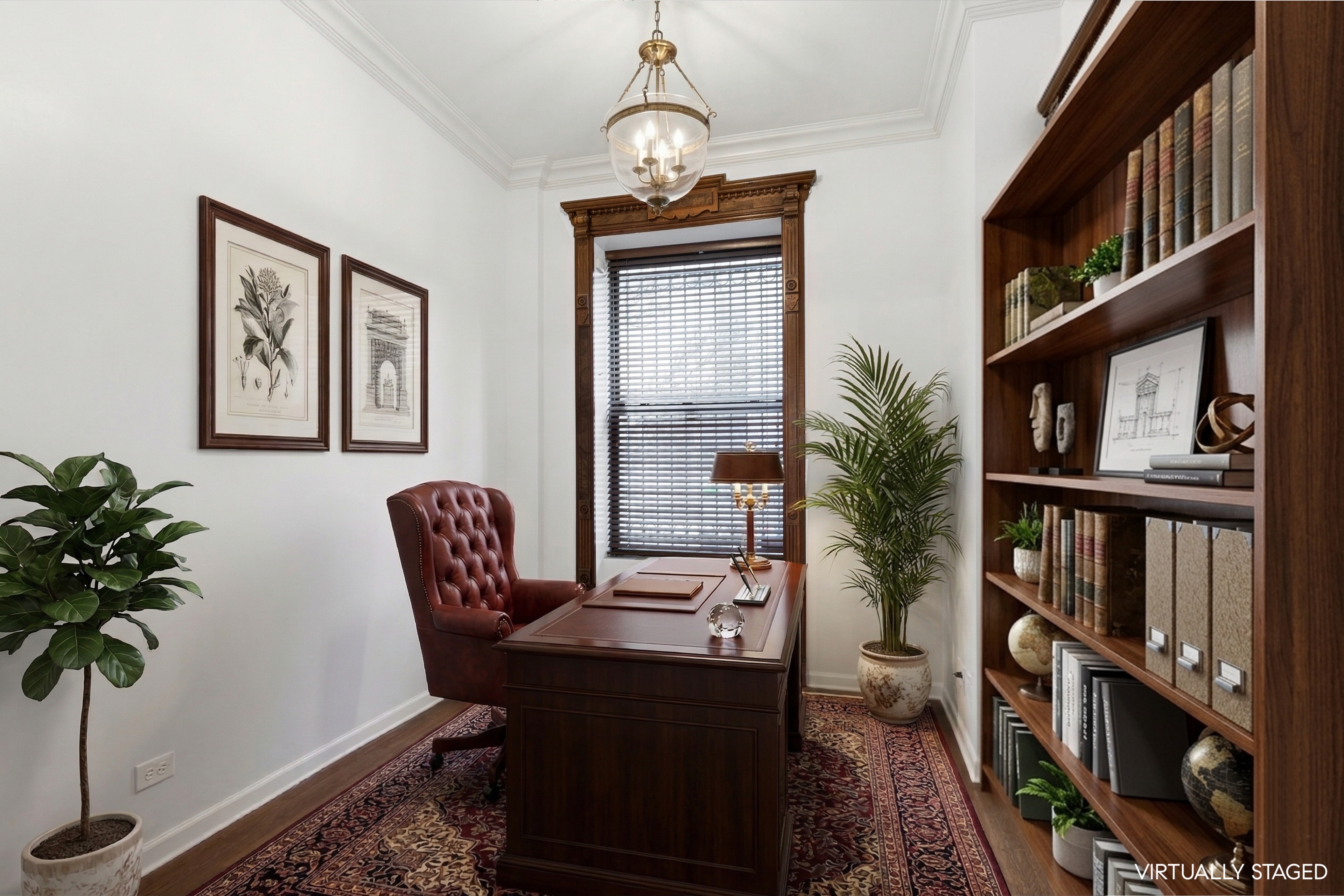 165 West 126th Street Manhattan, NY 10027 - Photo 18 of 40 a view of a workspace with furniture and a potted plant