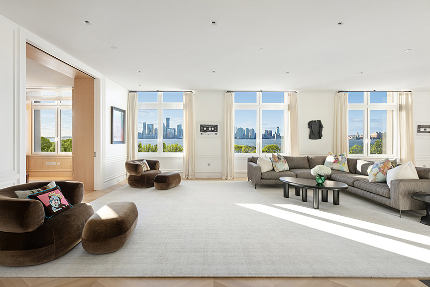 92 Laight Street, Unit 3ABC Manhattan, NY 10013 - Photo 5 of 26 a living room with furniture and a large window