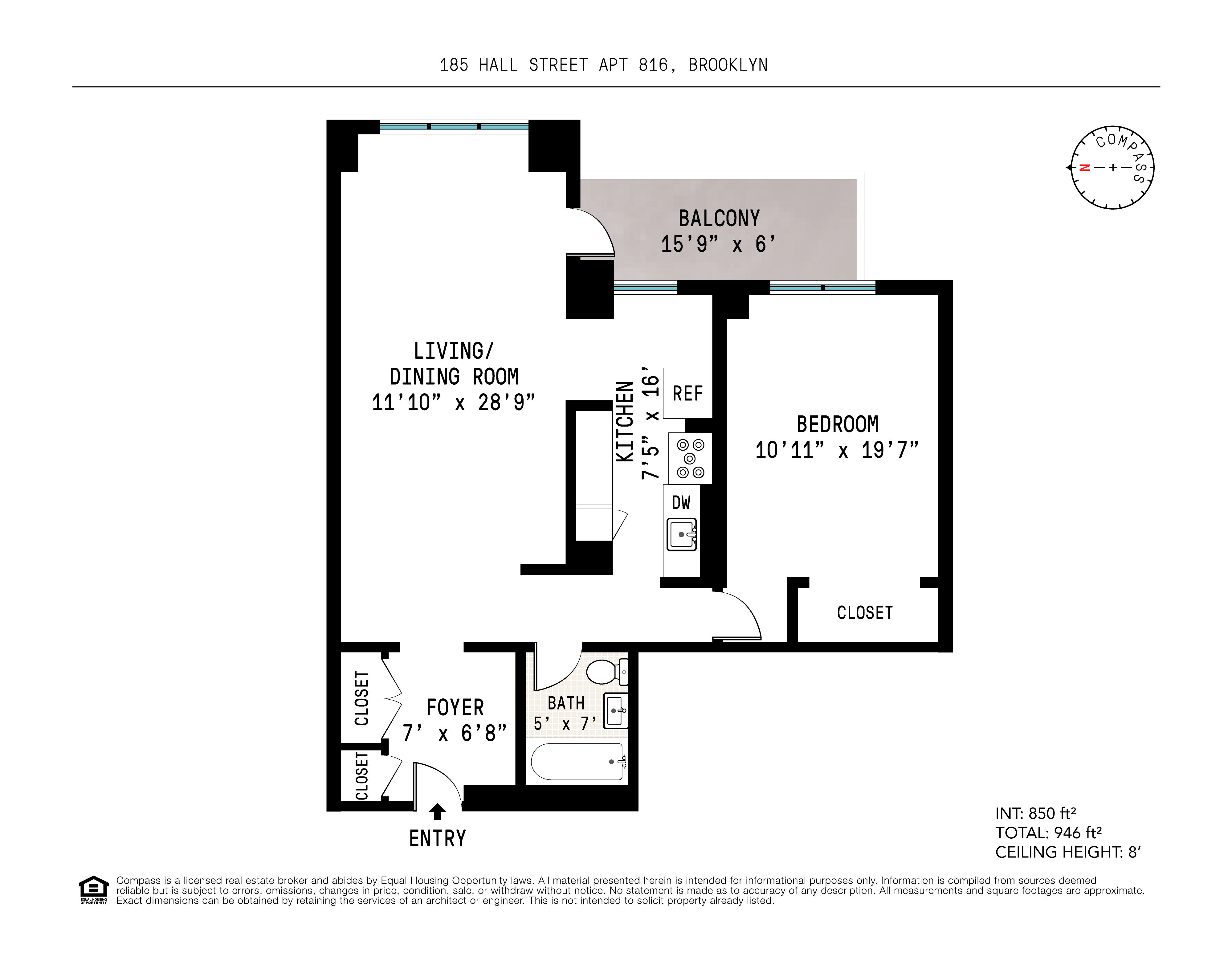 185 Hall Street, Unit 816 Brooklyn, NY 11205 - Photo 10 of 10