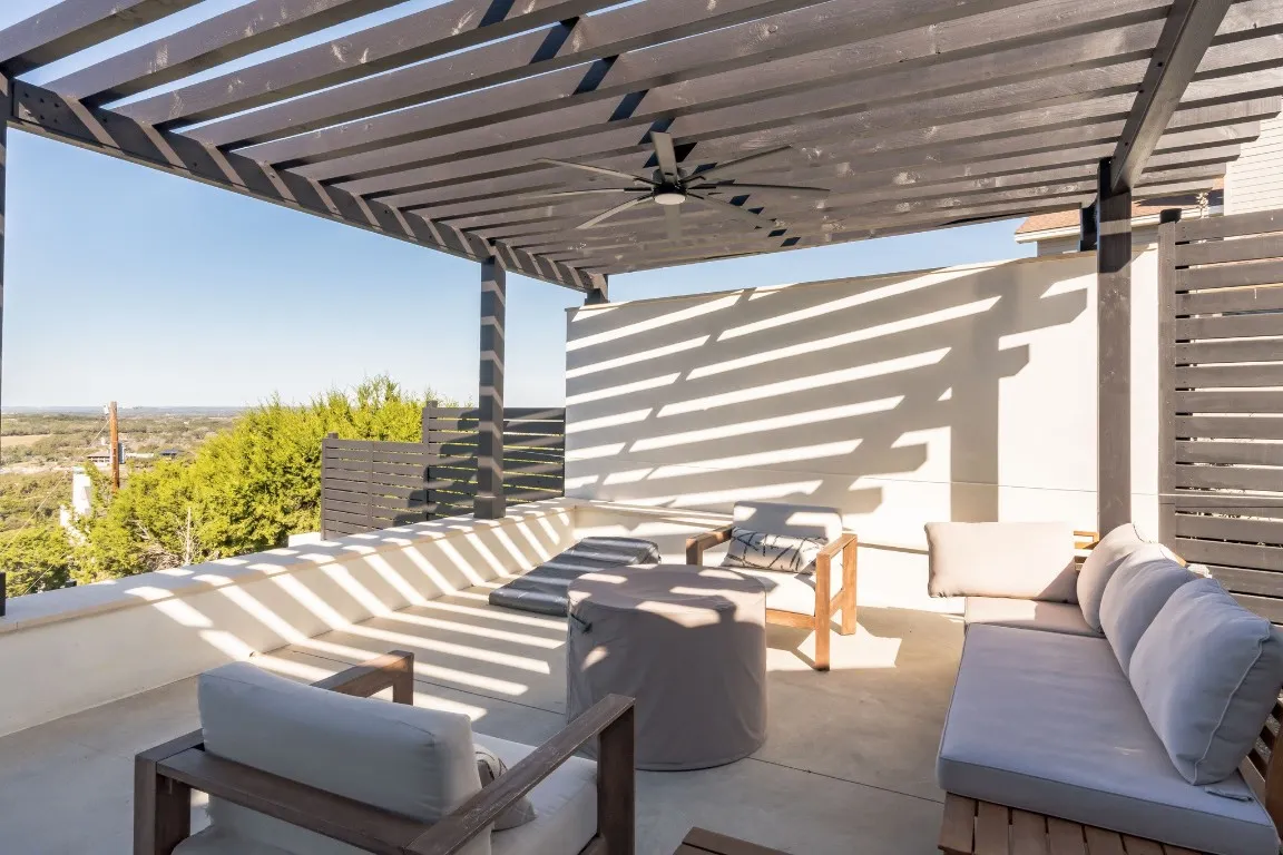 a room with furniture and a window