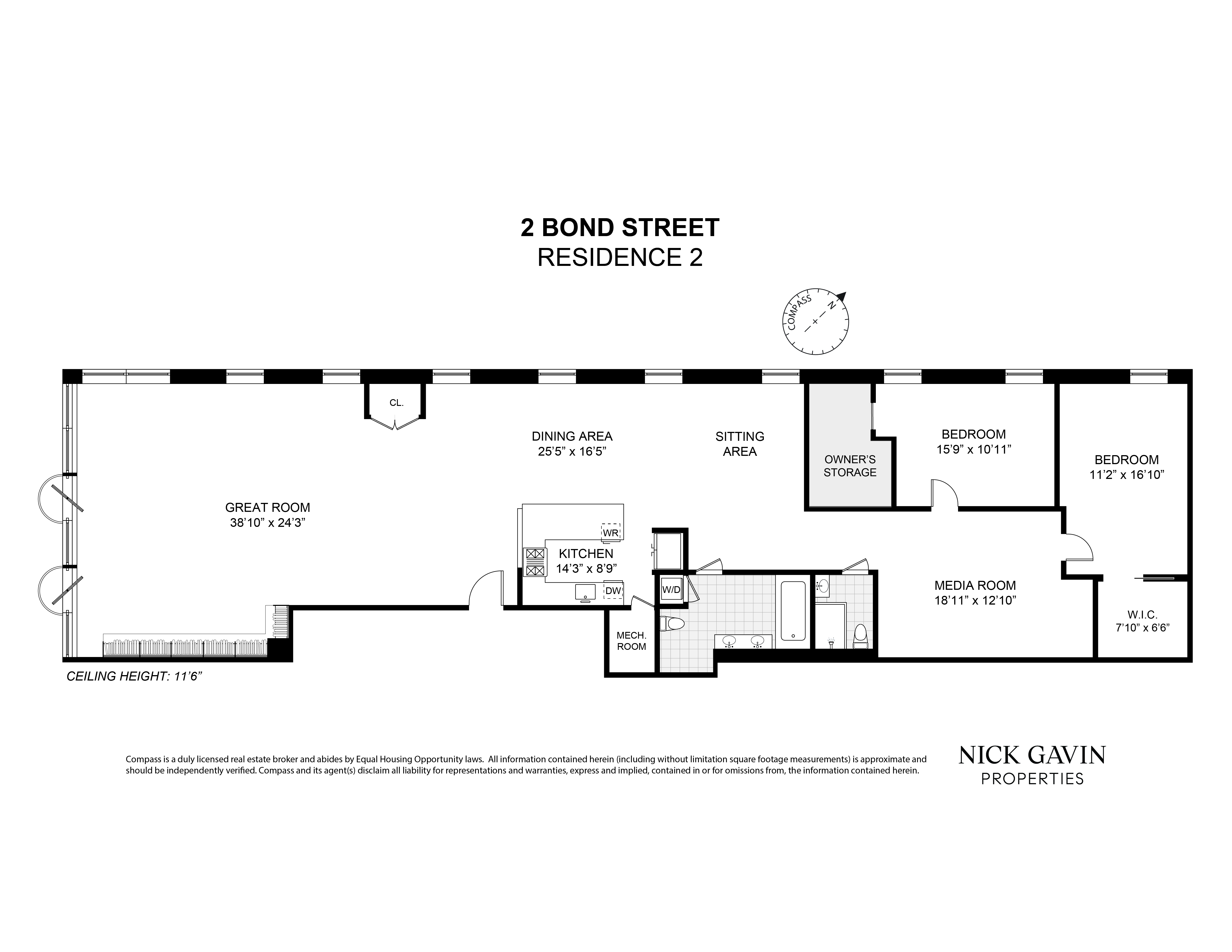 2 Bond Street, Unit 2 Manhattan, NY 10012 - Photo 16 of 16 a picture of a floor plan