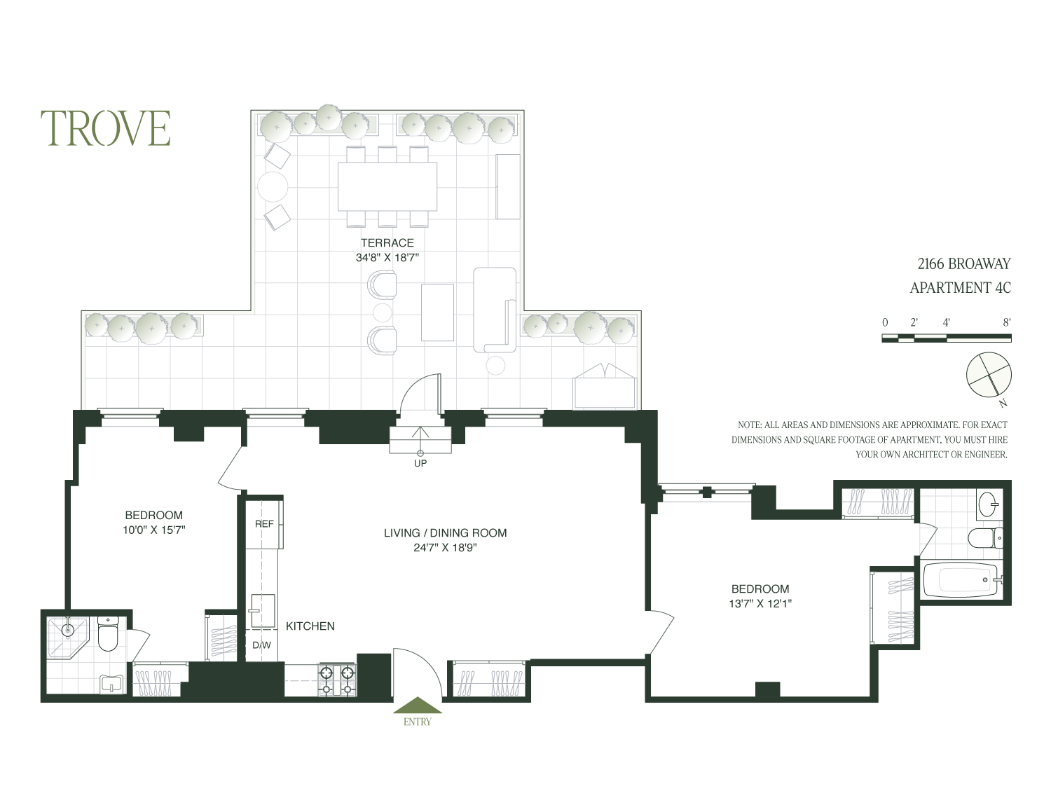 2166 Broadway, Unit 4C Manhattan, NY 10024 - Photo 10 of 10 a picture of a floor plan