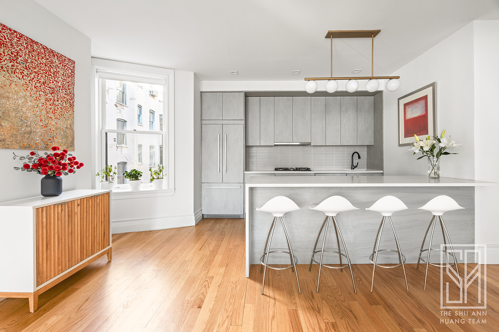 475 Washington Avenue, Unit 4I Brooklyn, NY 11238 - Photo 5 of 10 a view of kitchen with cabinets and wooden floor