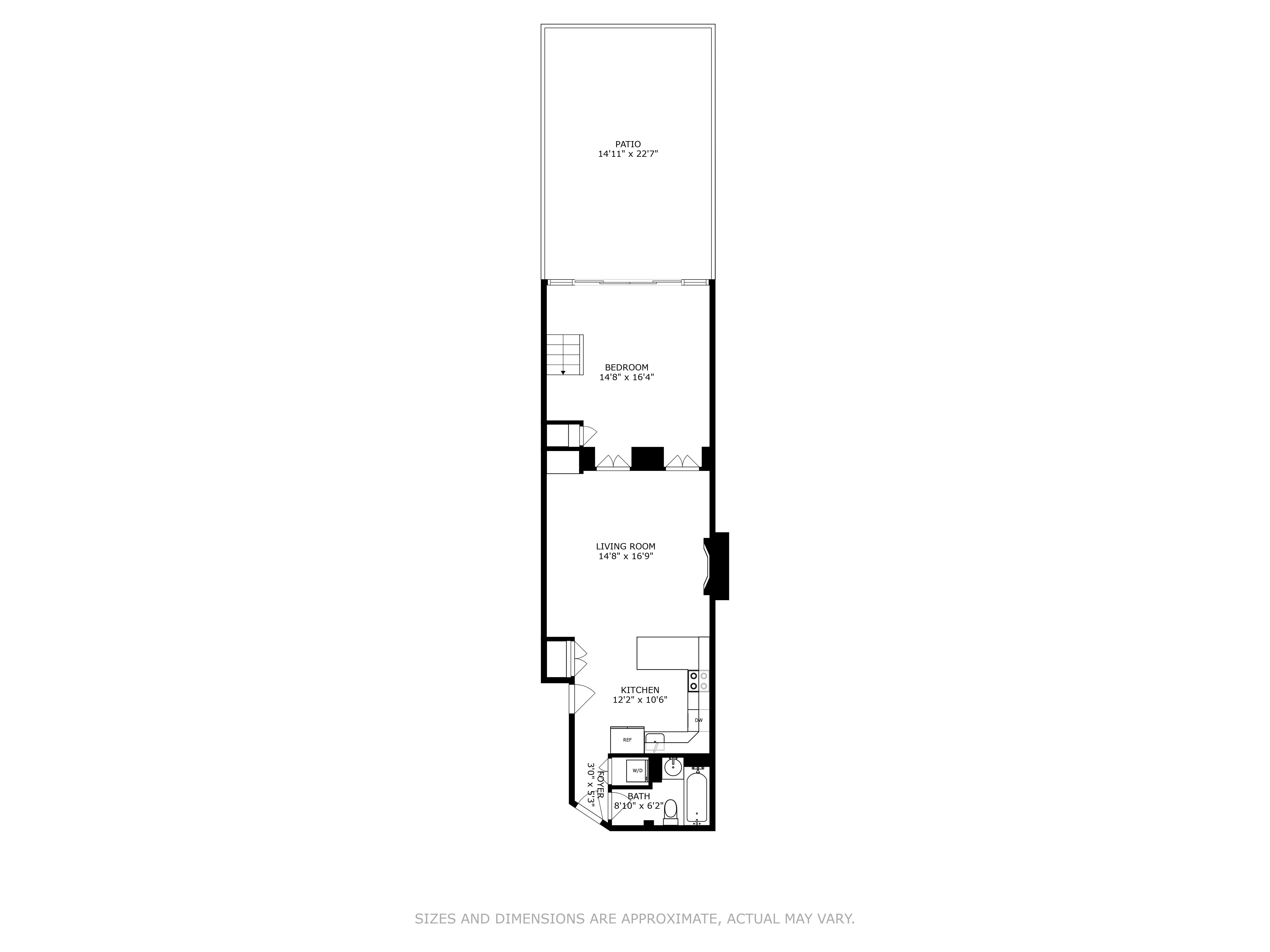 258 West 71st Street, Unit BR Manhattan, NY 10023 - Photo 13 of 13 a picture of a room with a white wall and a white building