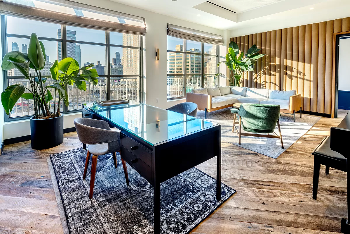 115 York Street, Unit 11C Brooklyn, NY 11201 - Photo 18 of 25 a living room with furniture and a potted plant