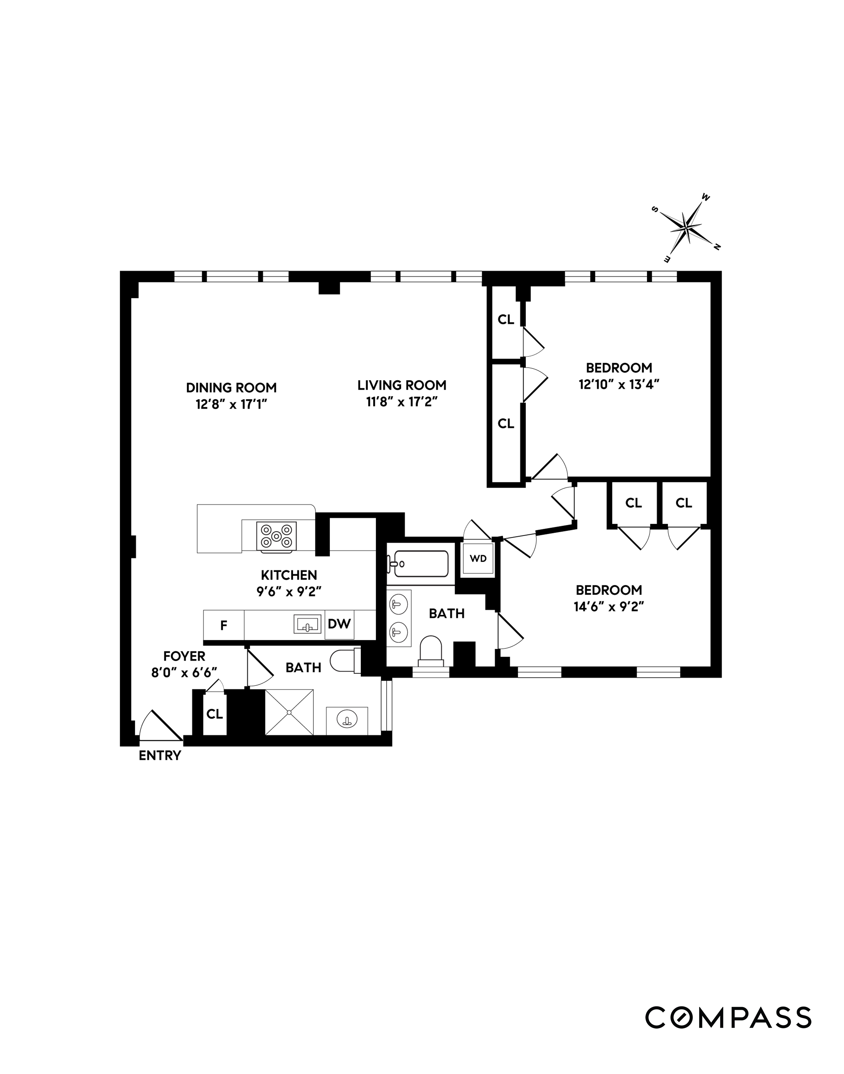150 West 87th Street, Unit 7B Manhattan, NY 10024 - Photo 10 of 10 a picture of a floor plan