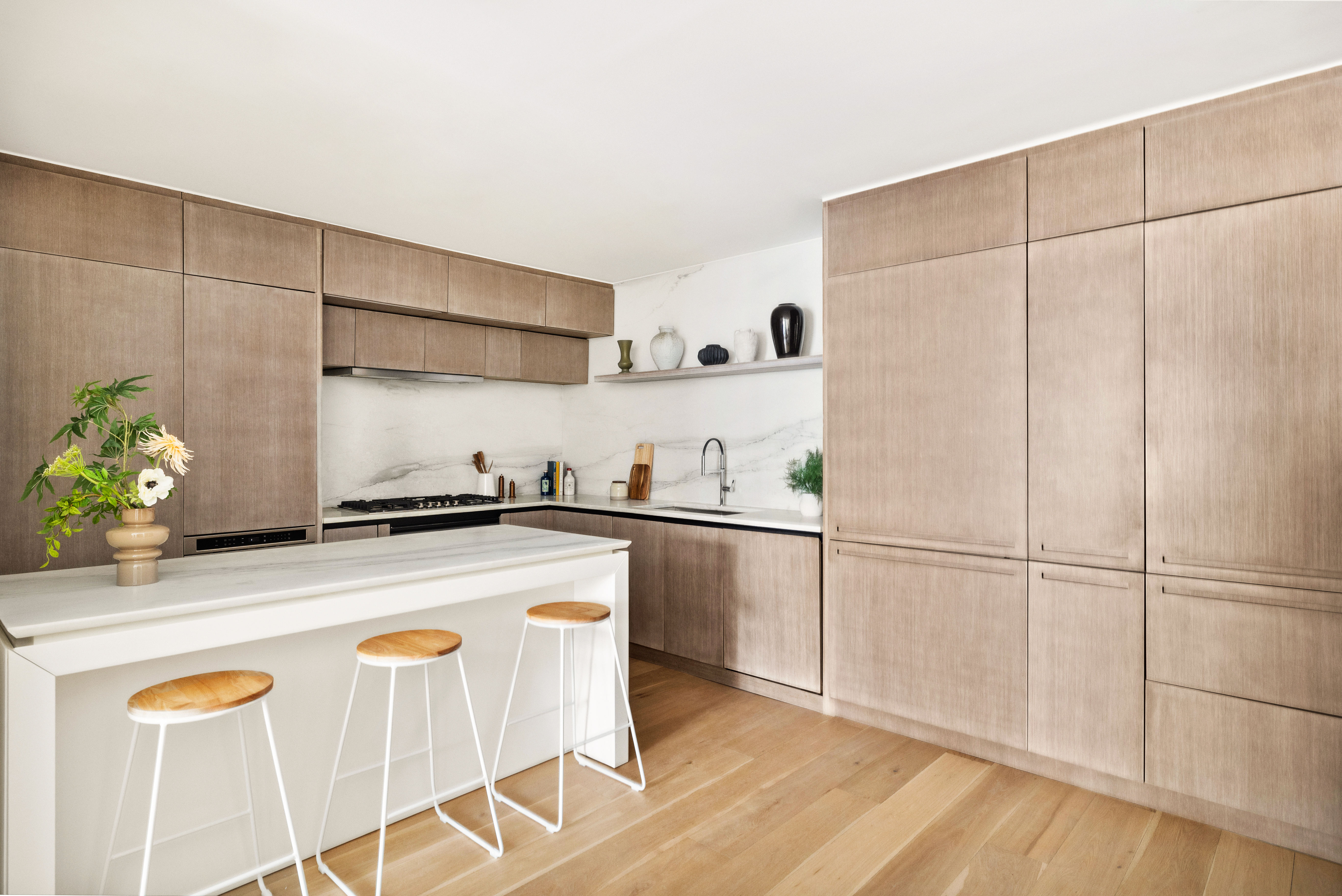 225 14th Street, Unit GARDEN A Brooklyn, NY 11215 - Photo 4 of 13 a kitchen with stainless steel appliances granite countertop a refrigerator a sink and a stove