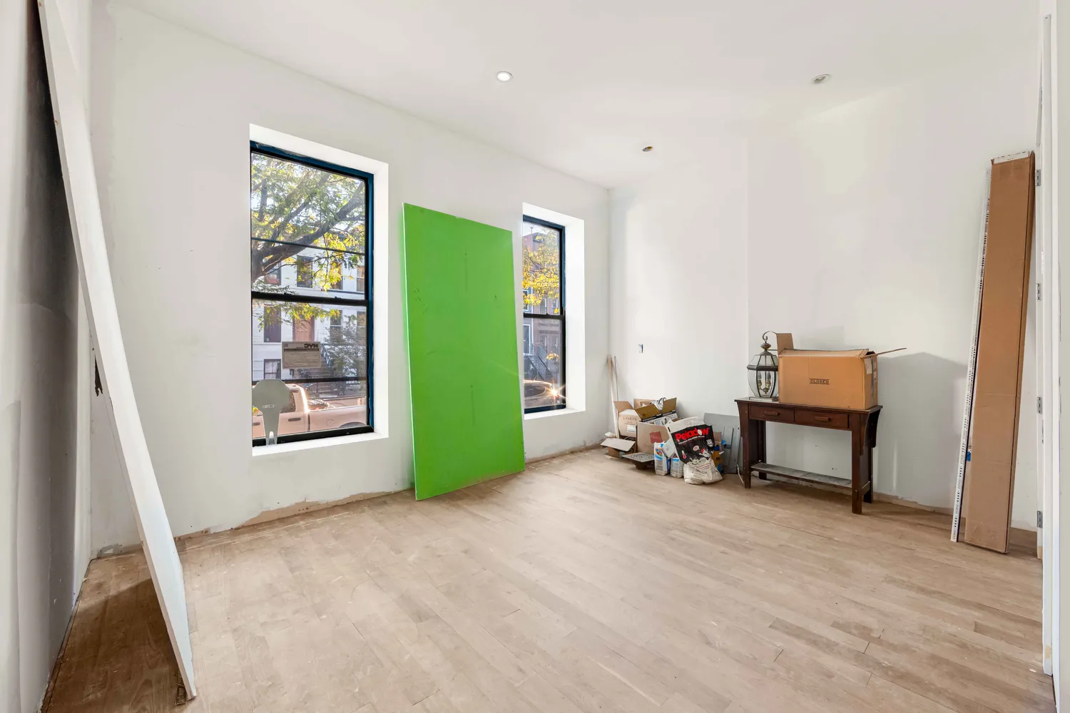 a room with furniture and a window