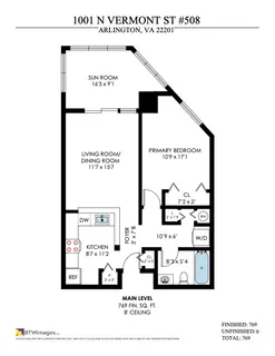 $399,000 | 1001 North Vermont Street, Unit 508, Arlington, VA 22201