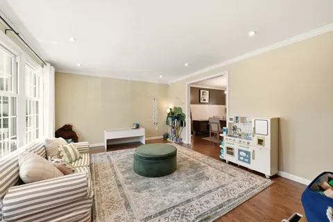 a living room with furniture and a couch