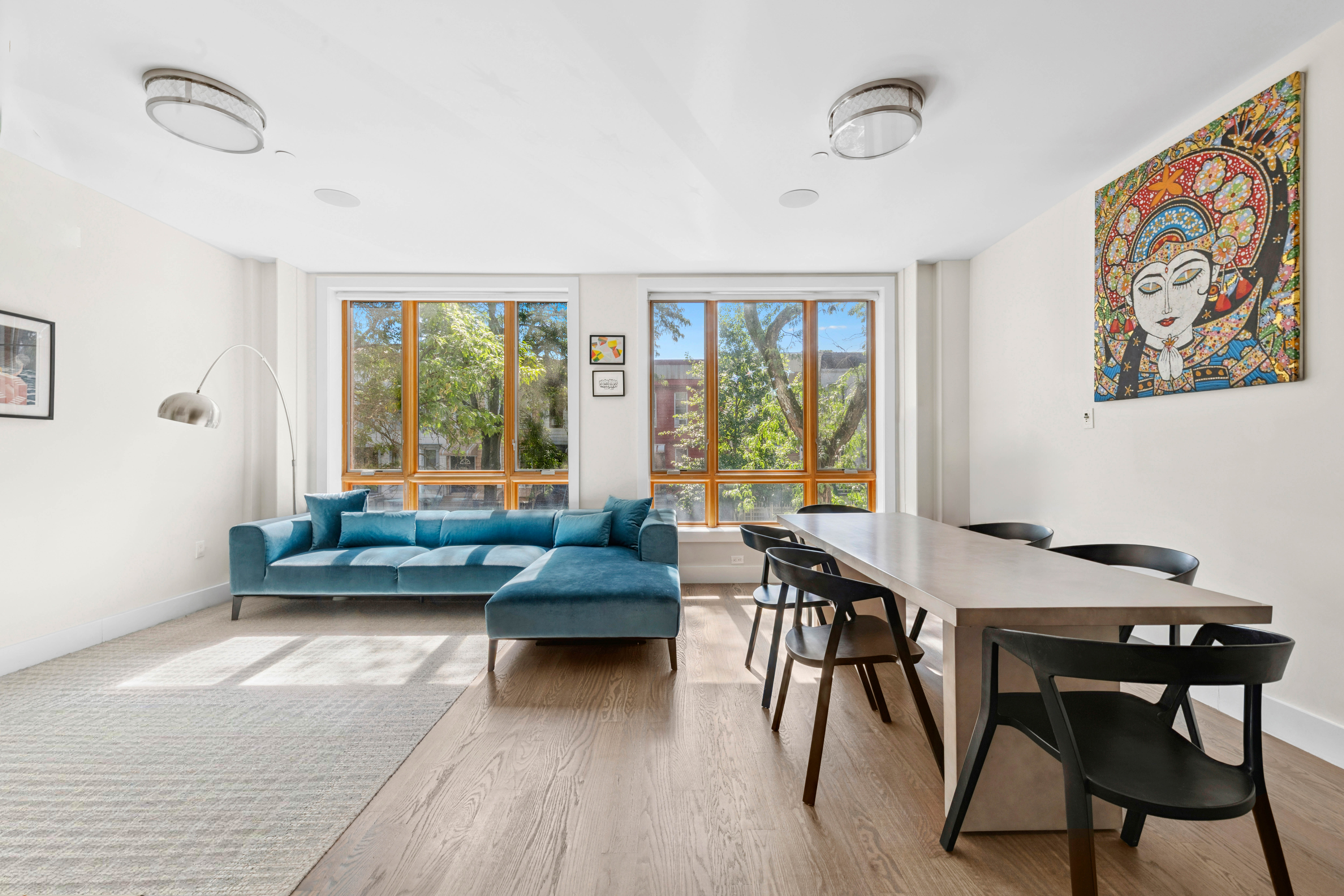 1189 Jefferson Avenue, Unit 2 Brooklyn, NY 11221 - Photo 2 of 10 a workspace with furniture window and wooden floor